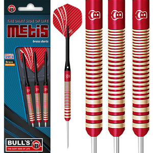 BULL'S Metis Steel Tip Brass Darts - 21g 23g - Red
