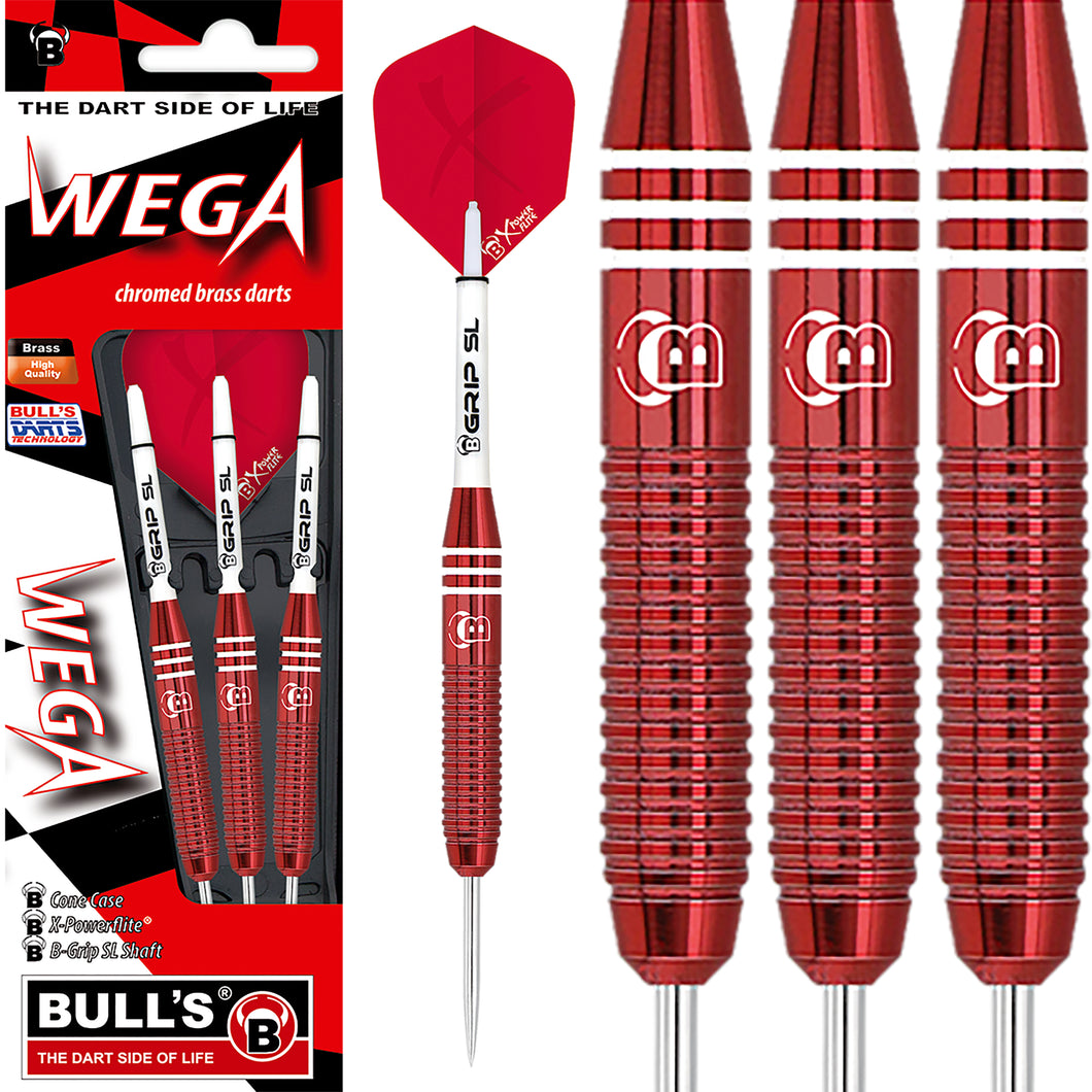 BULL'S Wega Brass Steel Tip Dart - 21g 23g - Red