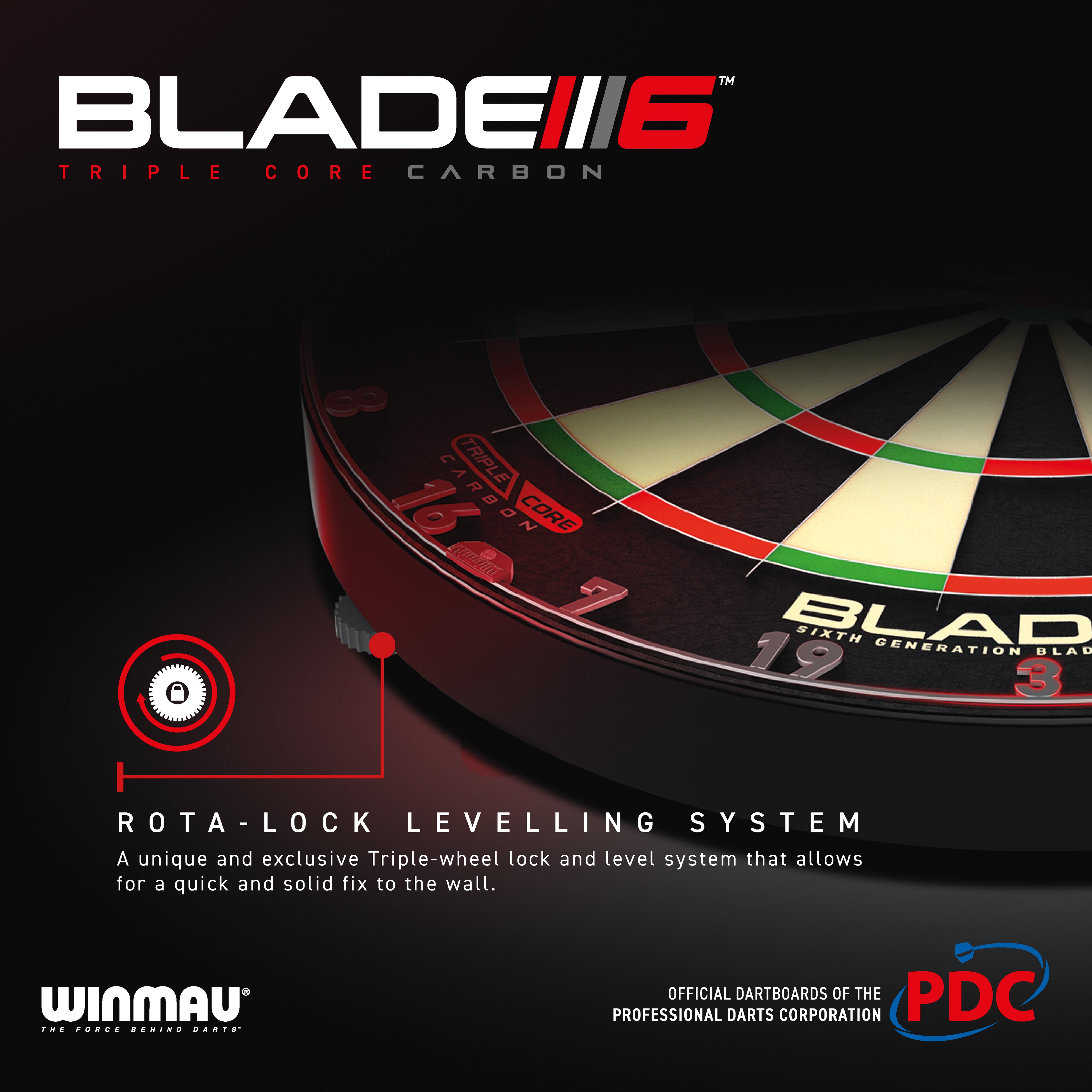 Winmau Blade 6 Triple Core Carbon Dartboard