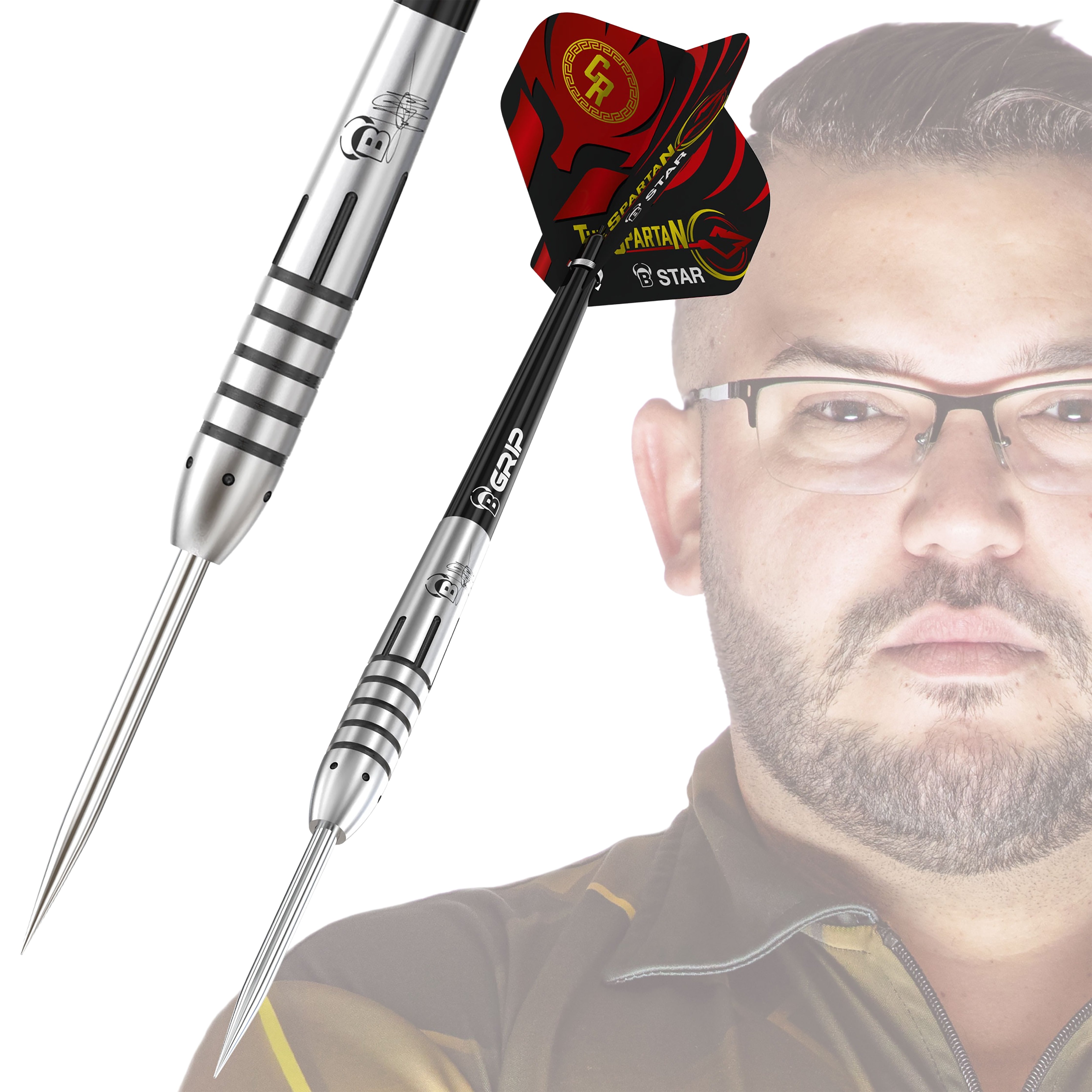 BULL'S Cristo Reyes Steel Tip Darts - 90% Tungsten - The Spartan - 21g 23g