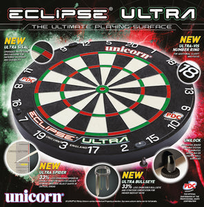Unicorn Eclipse Ultra Bristle Dartboard - With Unilock - Staple Free