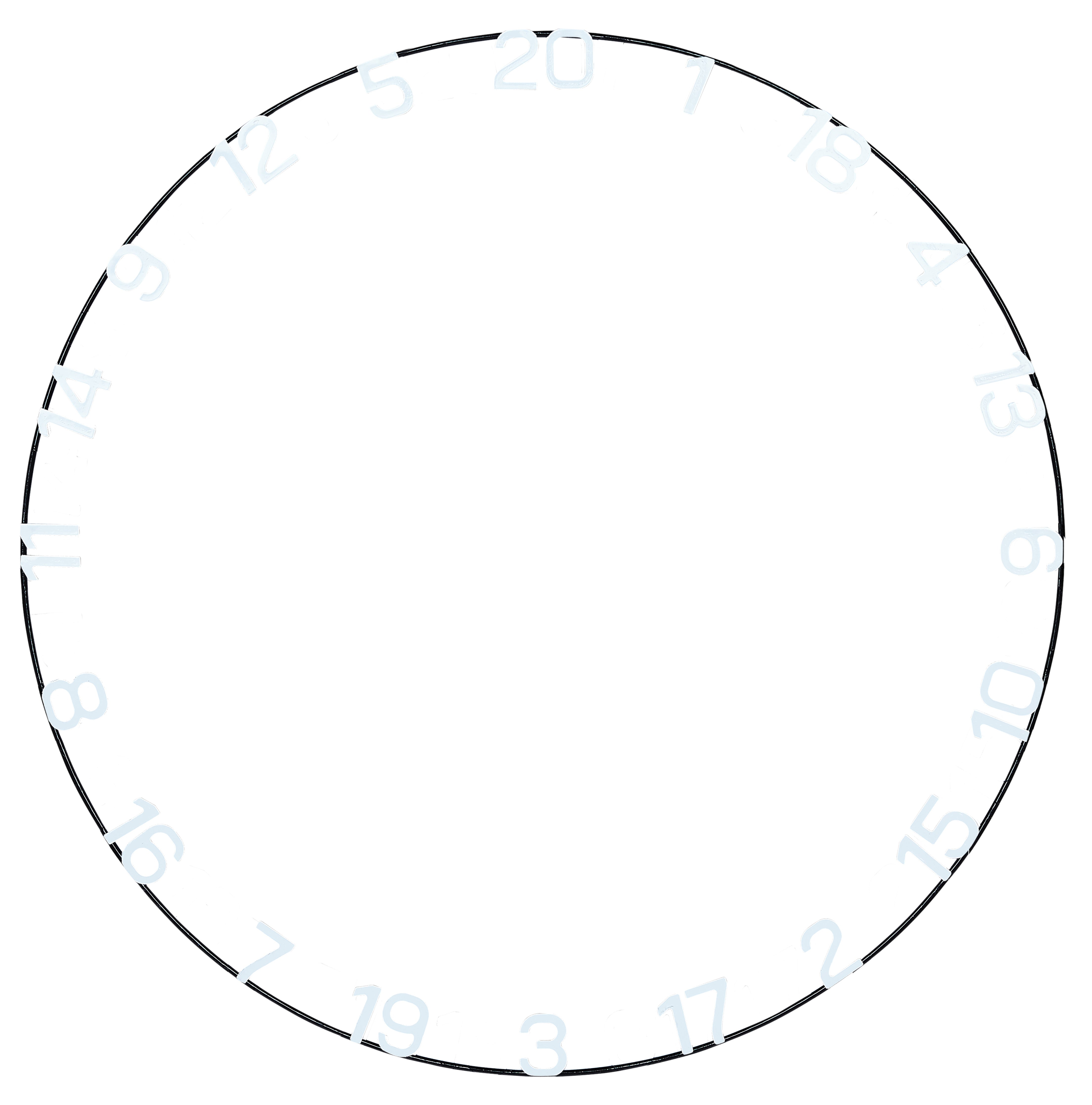 Unicorn Eclipse Ultra-Vis Metal Number Ring - Large Numbers