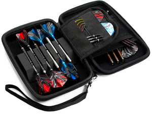Harrows Blaze Fire Pro 6 Dart Wallet - Strong and Durable - Holds Fully Assembled Darts - Aqua