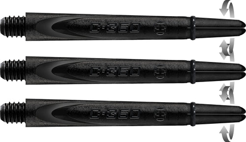 Harrows Carbon 360 Spin Dart Shafts - Black