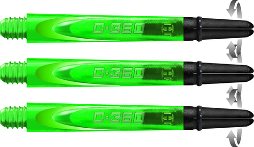 Harrows Carbon 360 Spin Dart Shafts - Green