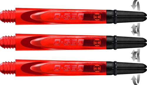 Harrows Carbon 360 Spin Dart Shafts - Red