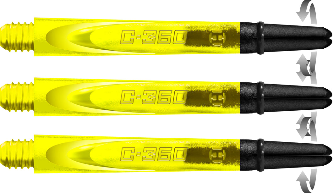 Harrows Carbon 360 Spin Dart Shafts - Yellow