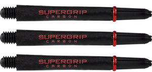 Harrows Supergrip Carbon Stems - Dart Shafts with Rings - Black & Red
