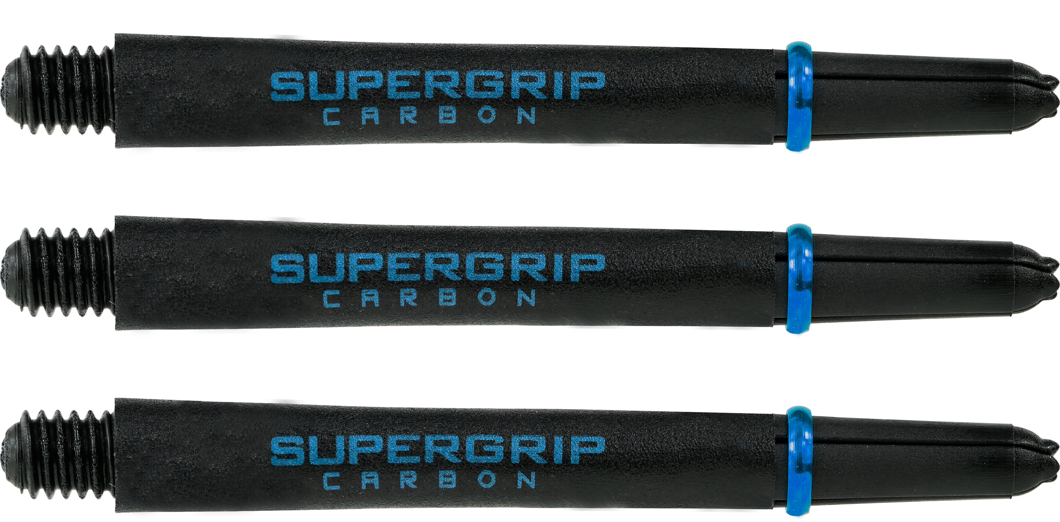 Harrows Supergrip Carbon Stems - Dart Shafts with Rings - Black & Aqua