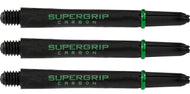 Harrows Supergrip Carbon Stems - Dart Shafts with Rings - Black & Green