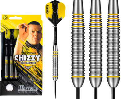 Harrows Dave Chisnall Darts - Steel Tip Brass - Made in England - Chizzy - 21g to 24g