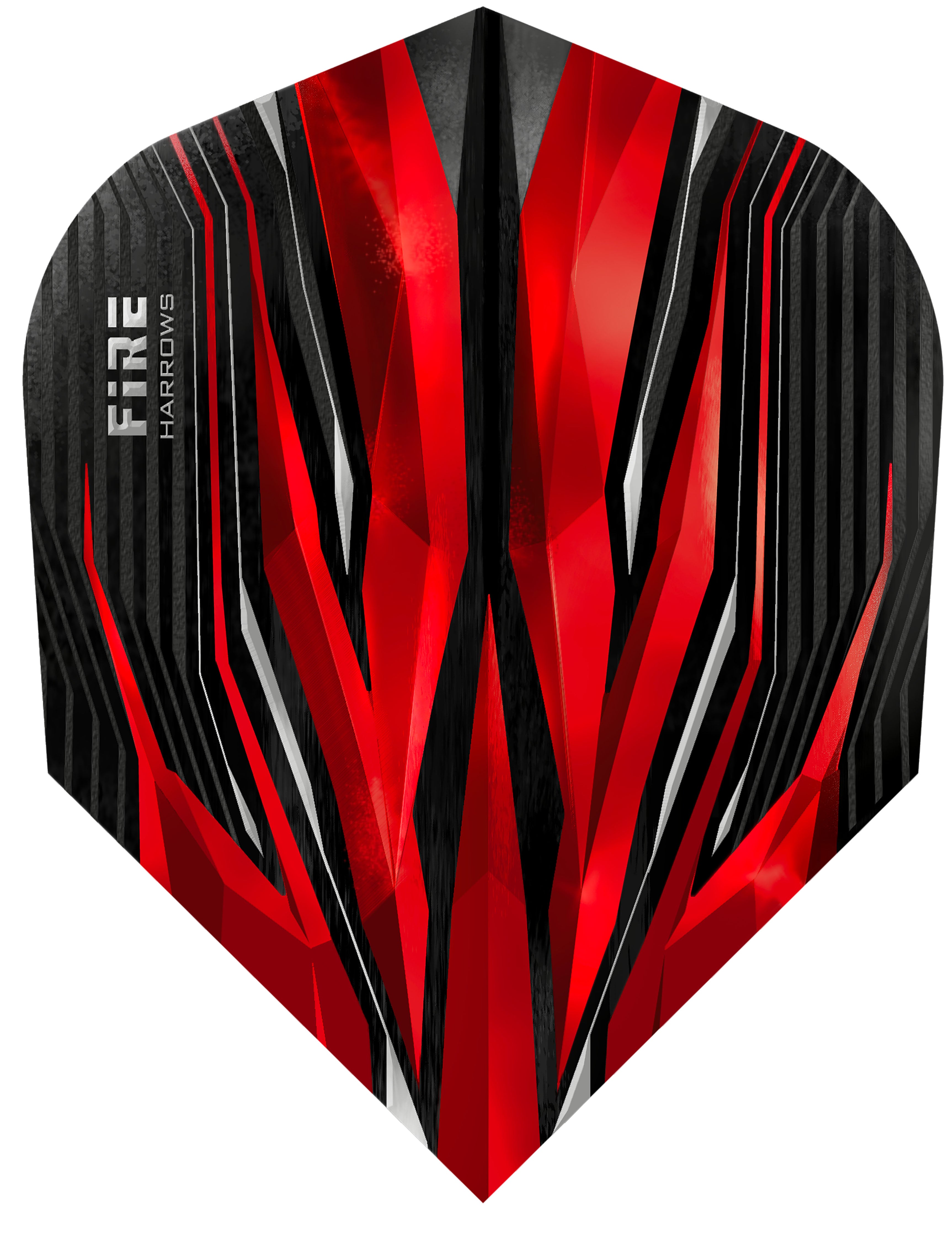 Harrows Fire Inferno - Dart Flights - 100 Micron - No6 - Standard - Red