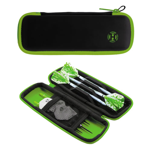 Harrows Blaze Dart Wallet - Strong and Durable - Holds Fully Assembled Darts - Green