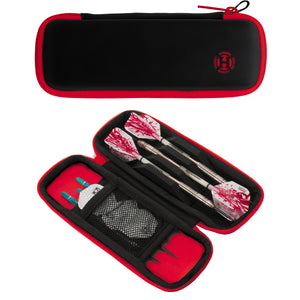 Harrows Blaze Dart Wallet - Strong and Durable - Holds Fully Assembled Darts - Red