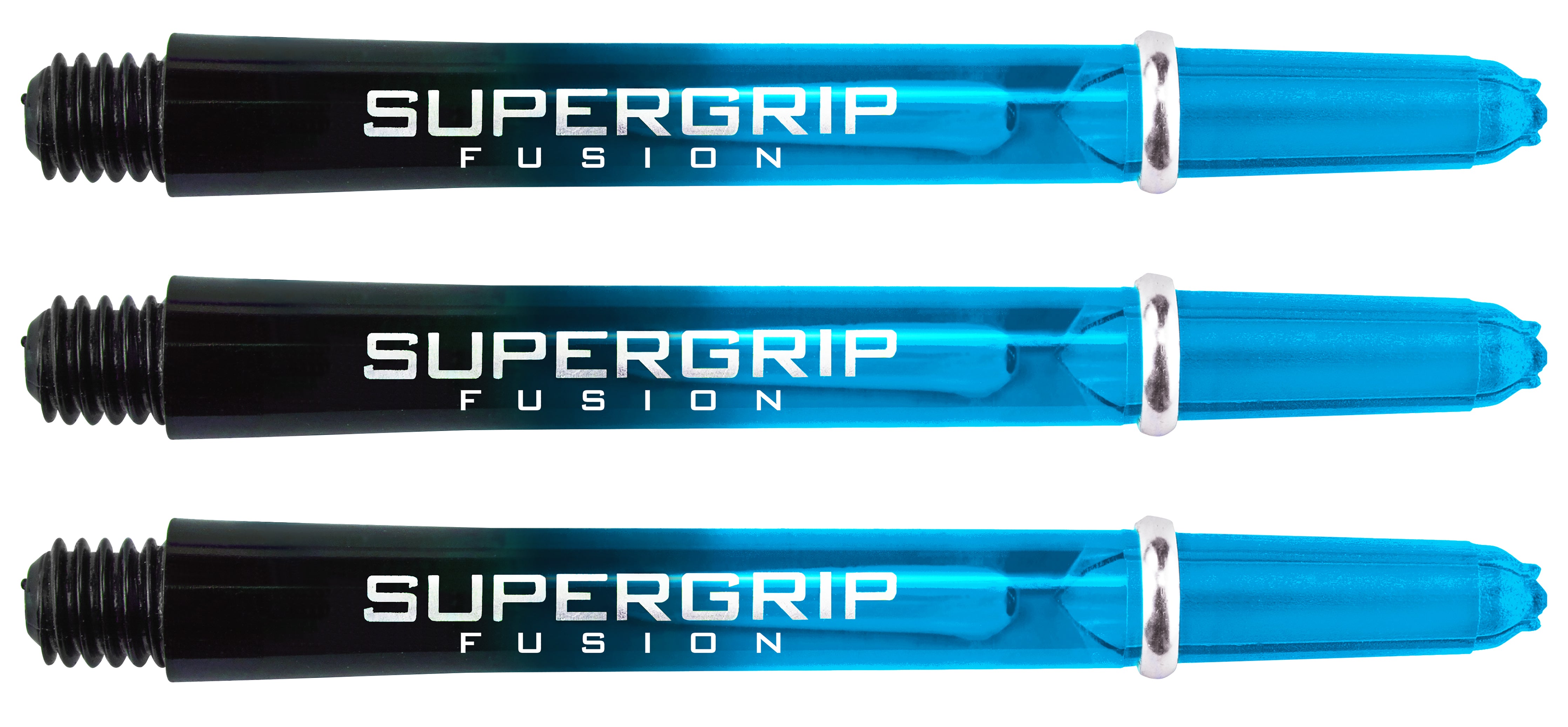 Harrows Supergrip Fusion Dart Shafts - Black & Aqua