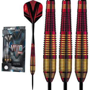 Harrows Vivid Darts - Steel Tip Brass - Red - 22g 24g