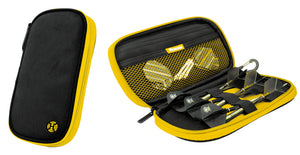 Harrows Z400 Dart Case - Dart Wallet - Holds Fully Assembled Darts - Black & Yellow