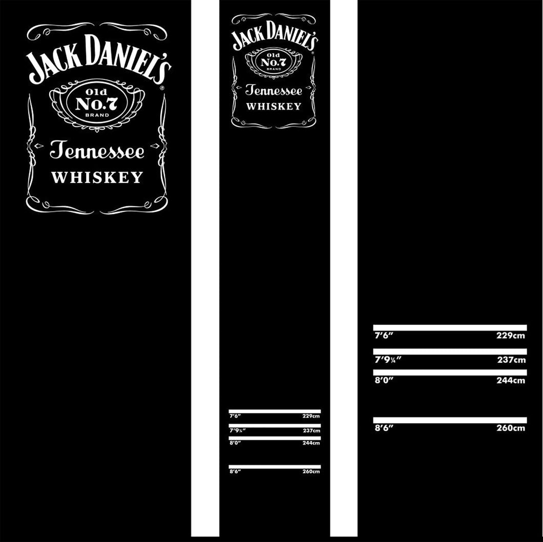Jack Daniels - Carpet Darts Mat - Non Slip Back - Black With JD Logo