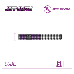 Winmau Jeff Smith - The Silencer - 90% Tungsten Darts - 23g 25g