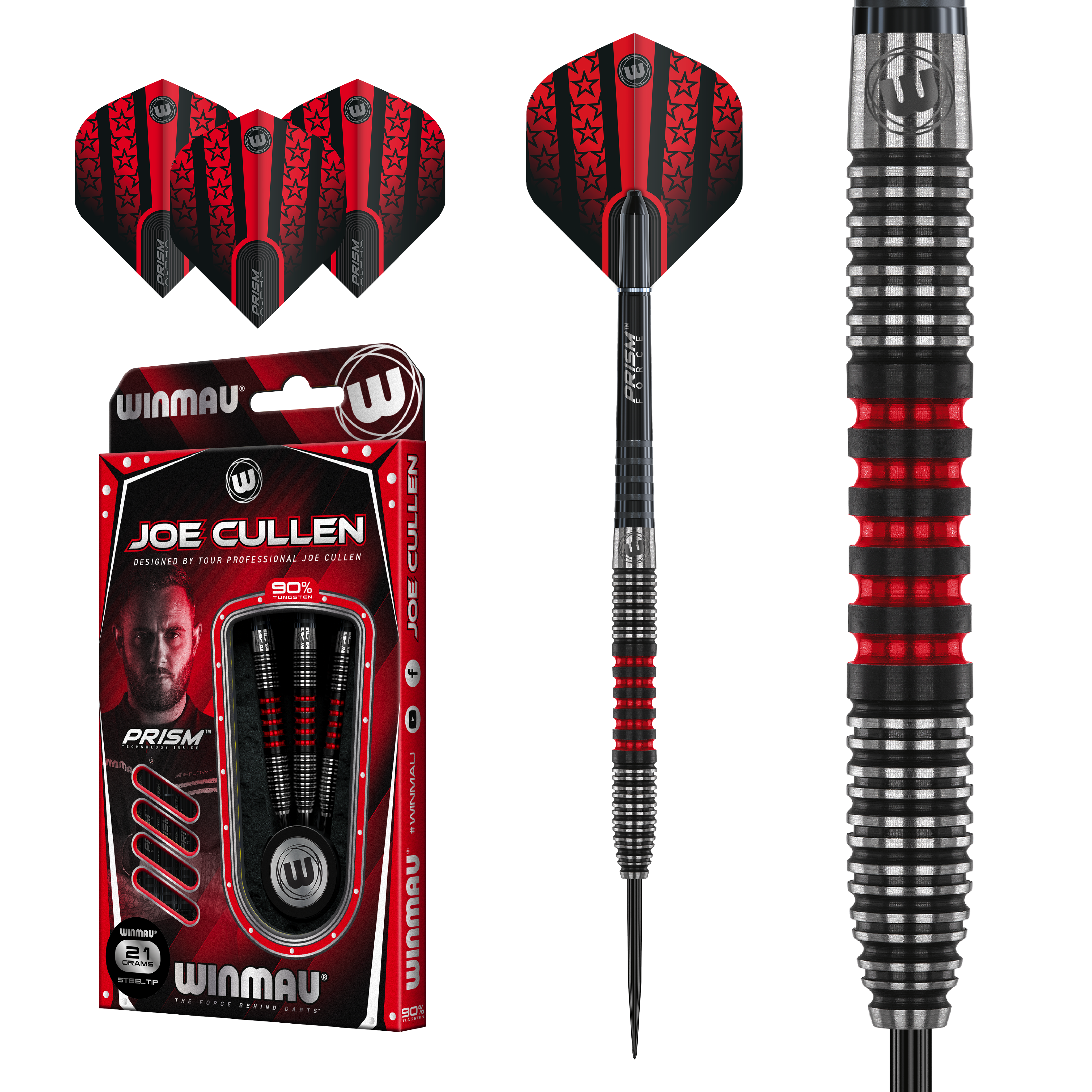 Winmau Joe Cullen - The Rockstar - 90% Tungsten Darts - 21g 23g 25g