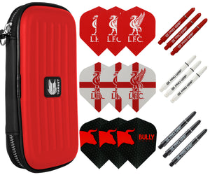 Liverpool Football Club Darts Accessory Kit - Case - Flights - Stems - LFC