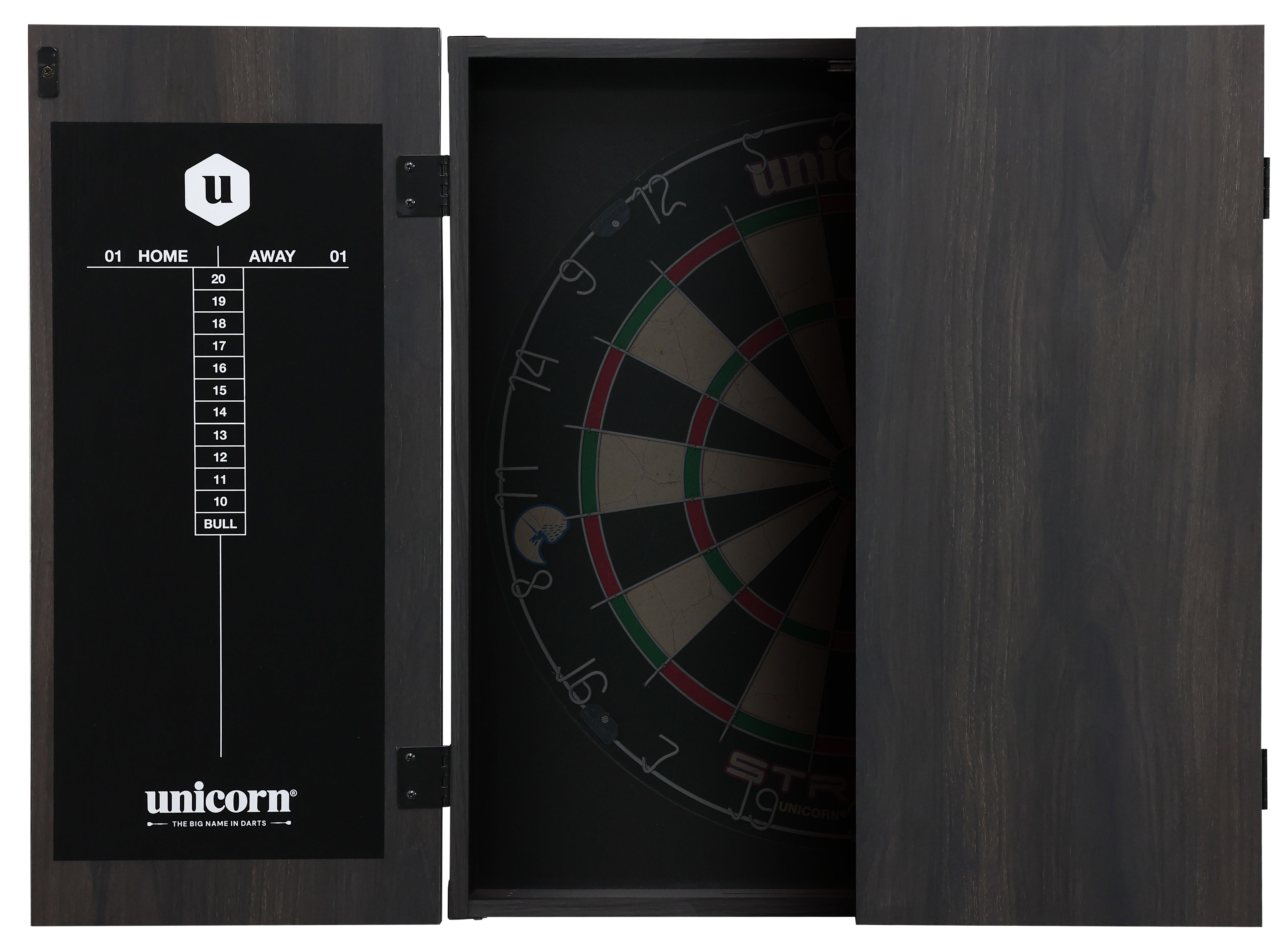 Unicorn Maestro Dartboard Cabinet - Black - Square