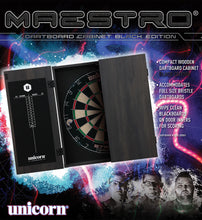 Unicorn Maestro Dartboard Cabinet - Black - Square