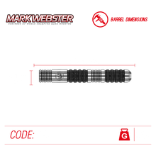 Winmau Mark Webster - The Spider - 90% Tungsten Darts - 23g 25g