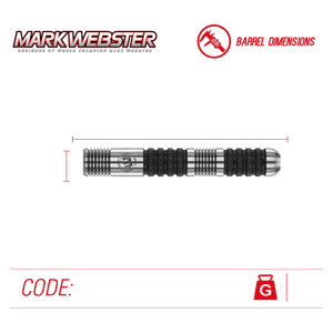 Winmau Mark Webster - The Spider - 90% Tungsten Darts - 23g 25g