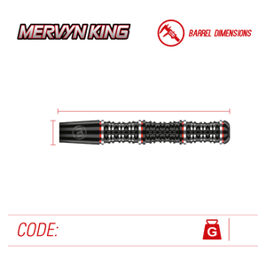 Winmau Mervyn King - Special Edition - The King - 90% Tungsten Darts - 20g 22g 24g 26g