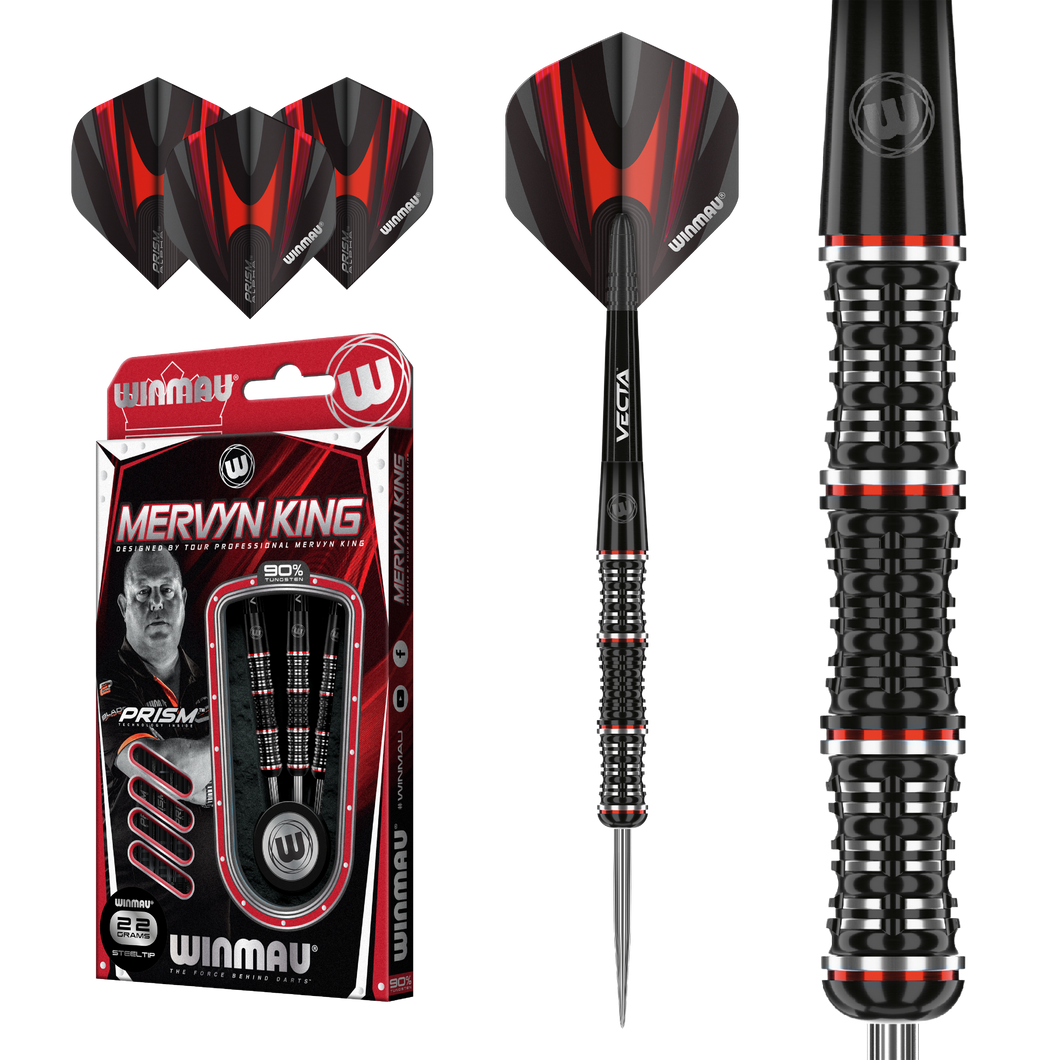 Winmau Mervyn King - Special Edition - The King - 90% Tungsten Darts - 20g 22g 24g 26g