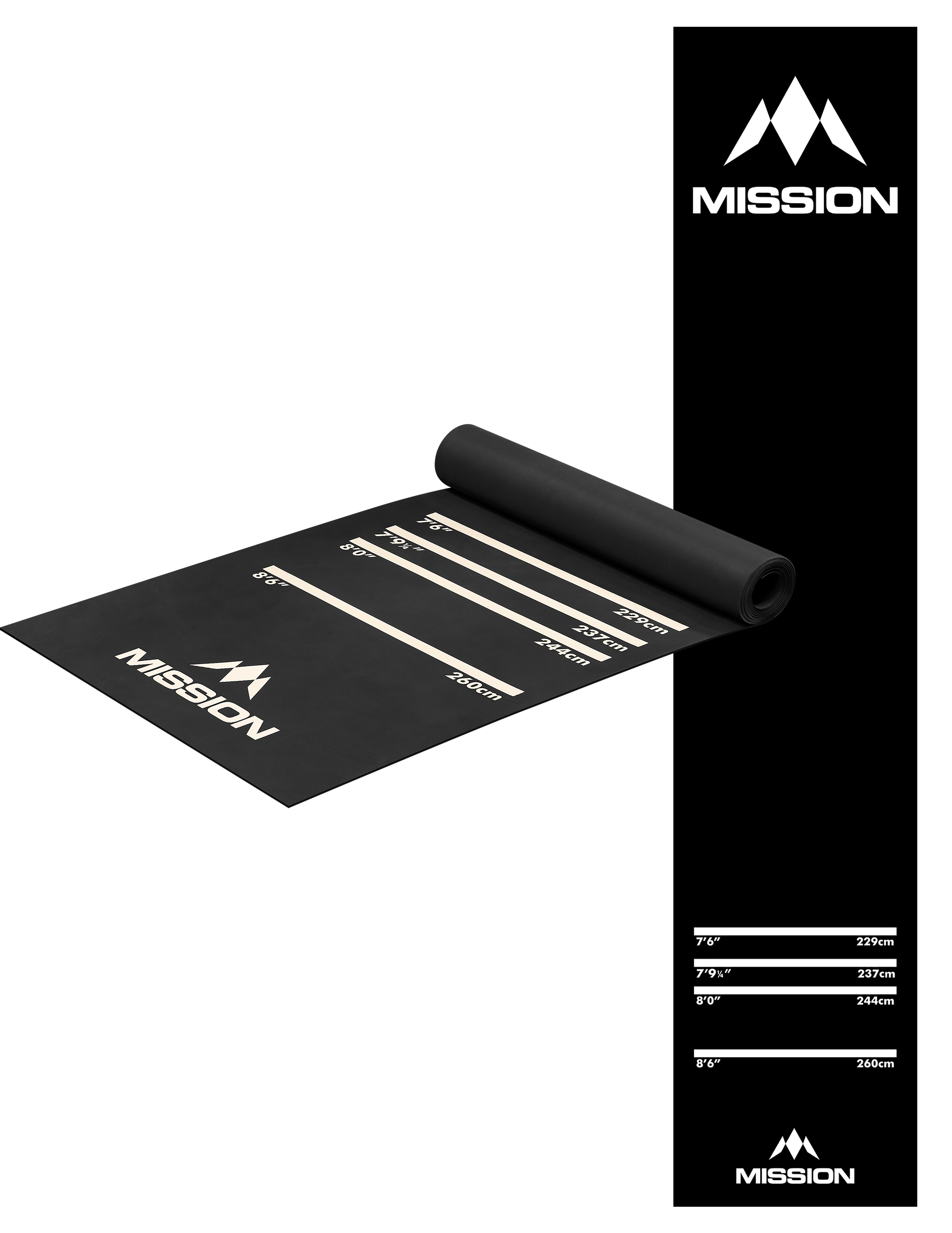 Mission Heavy Duty Rubber Darts Mat - Dart Oche