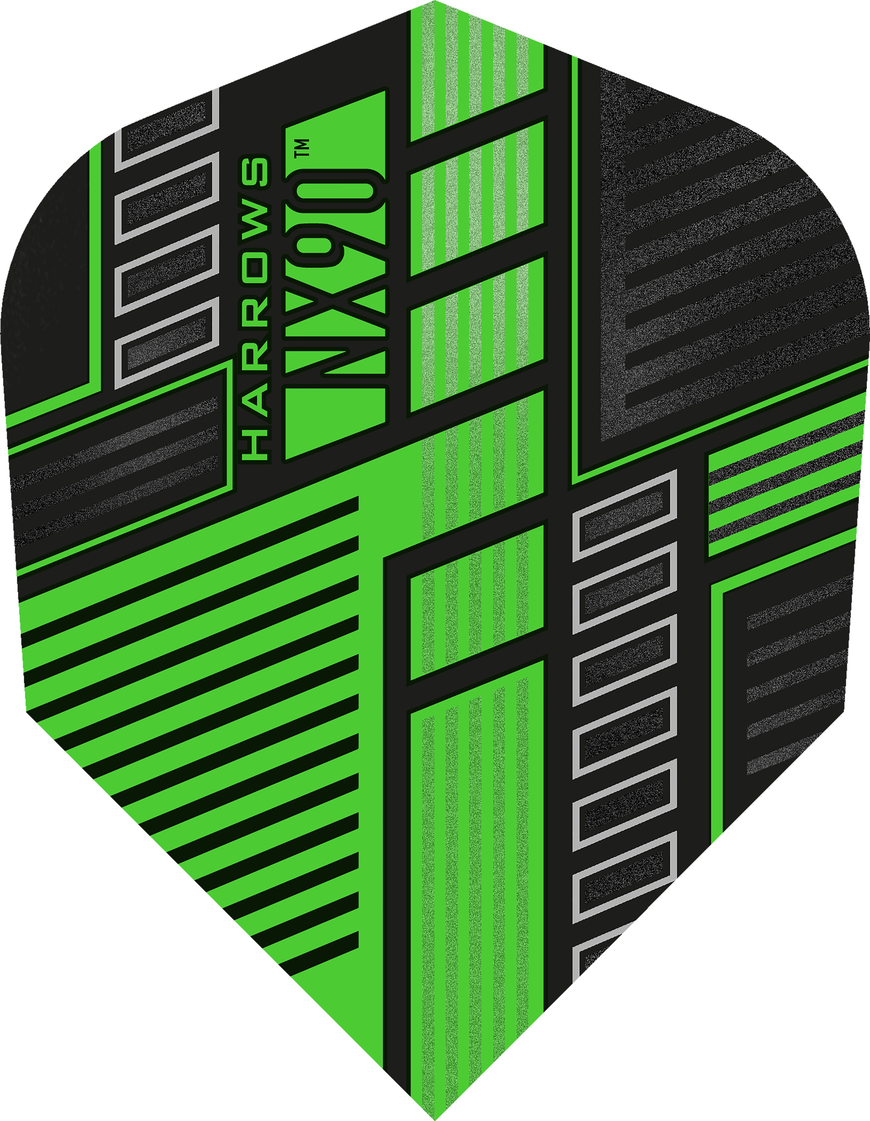 Harrows NX90 Dart Flights - 100 Micron - No6 - Green