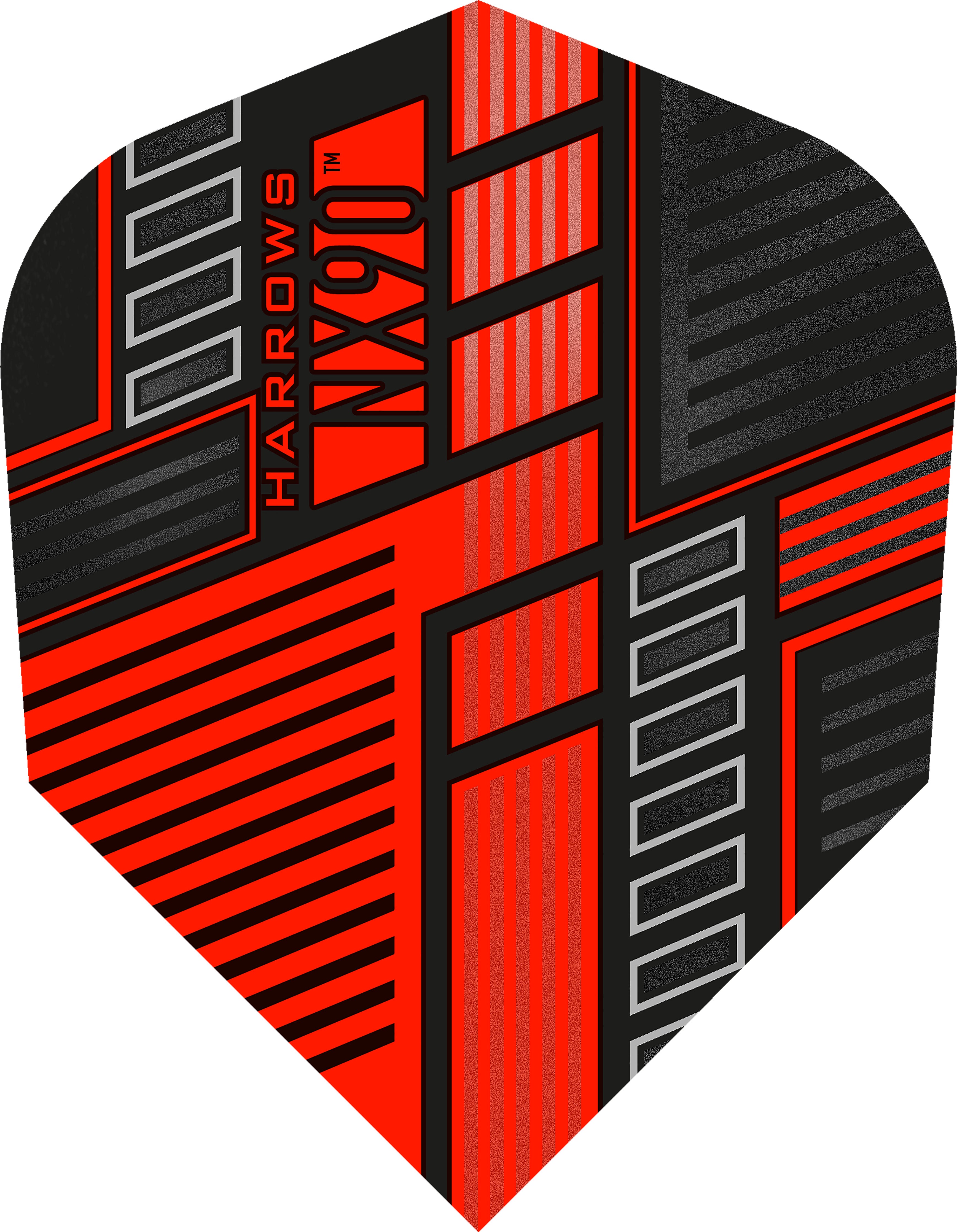 Harrows NX90 Dart Flights - 100 Micron - No6 - Red