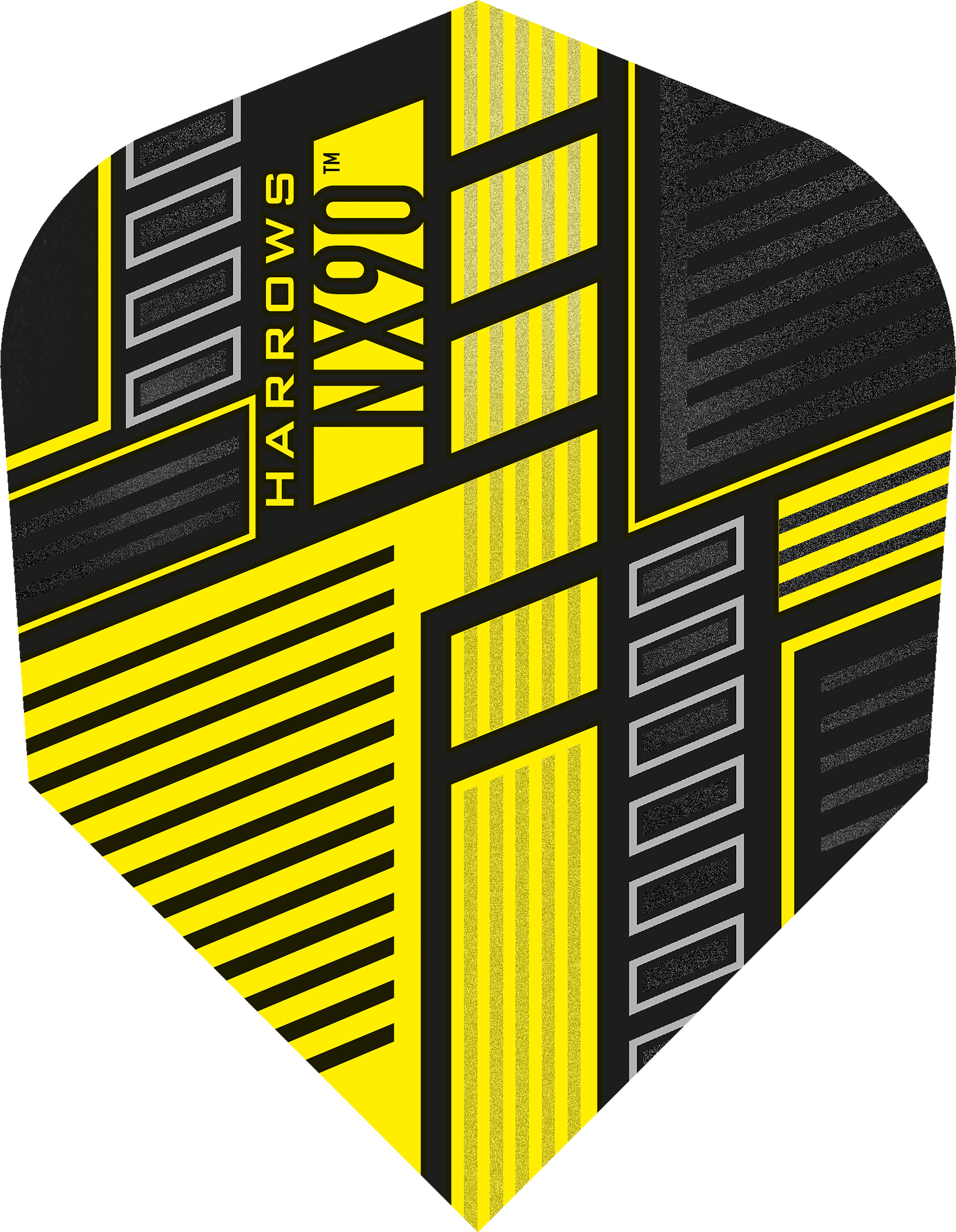 Harrows NX90 Dart Flights - 100 Micron - No6 - Yellow