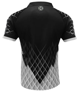 Harrows Paragon Dart Shirt - with Pocket - Black & Silver