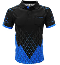 Harrows Paragon Dart Shirt - with Pocket - Black & Blue