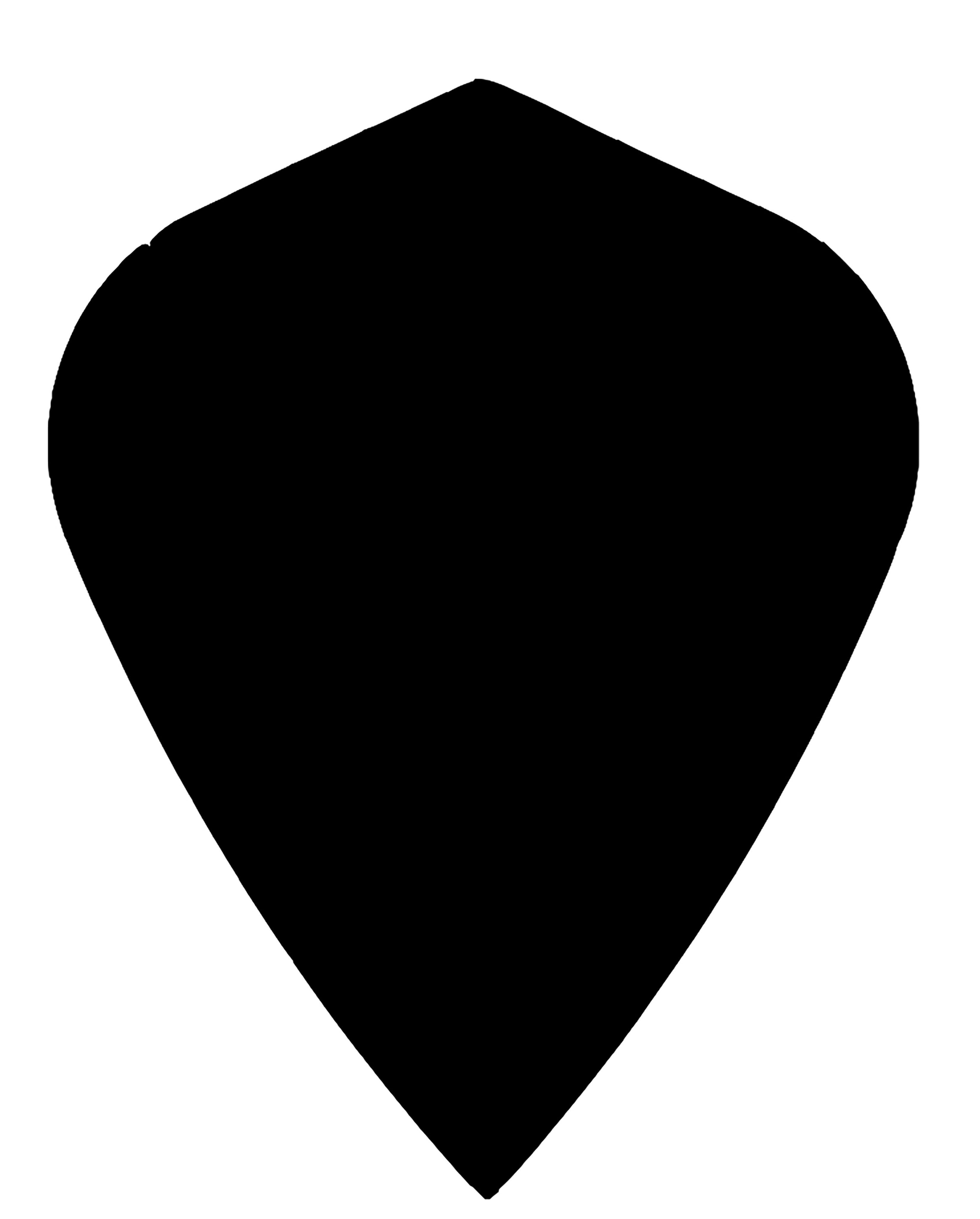 Dart Flights - Poly Plain - Kite - Black