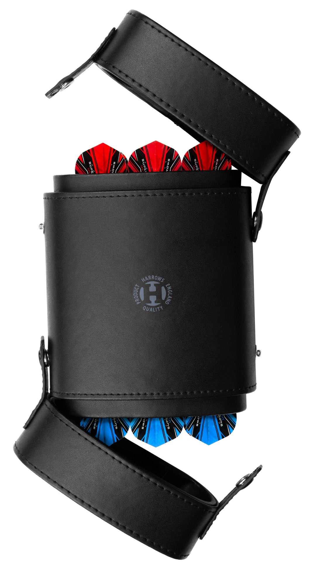 Harrows Prima Dart Case - Ultra Tough - Holds 2 Sets Fully Assembled Darts - Black