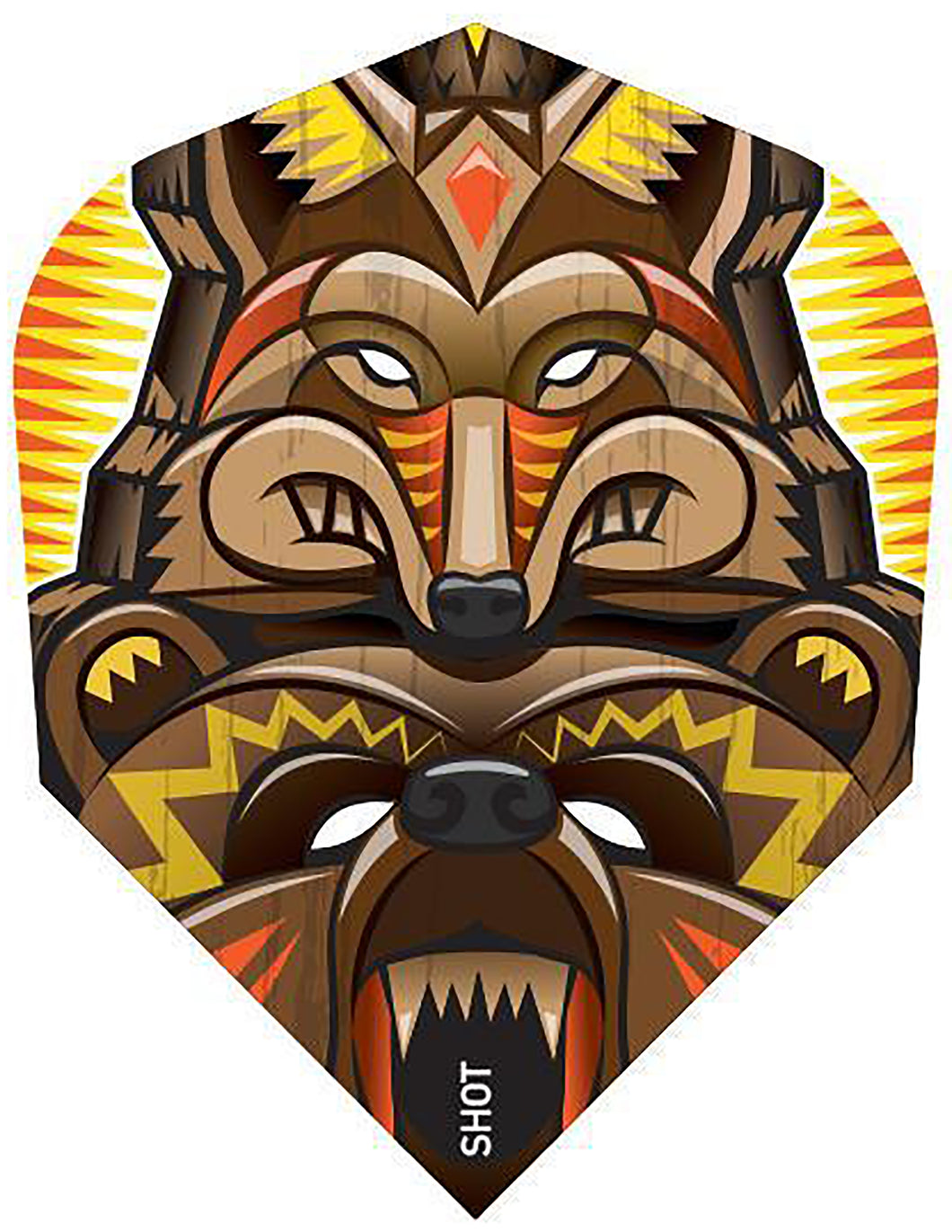 Shot - Totem Animals - Dart Flights - No6 Standard Shape