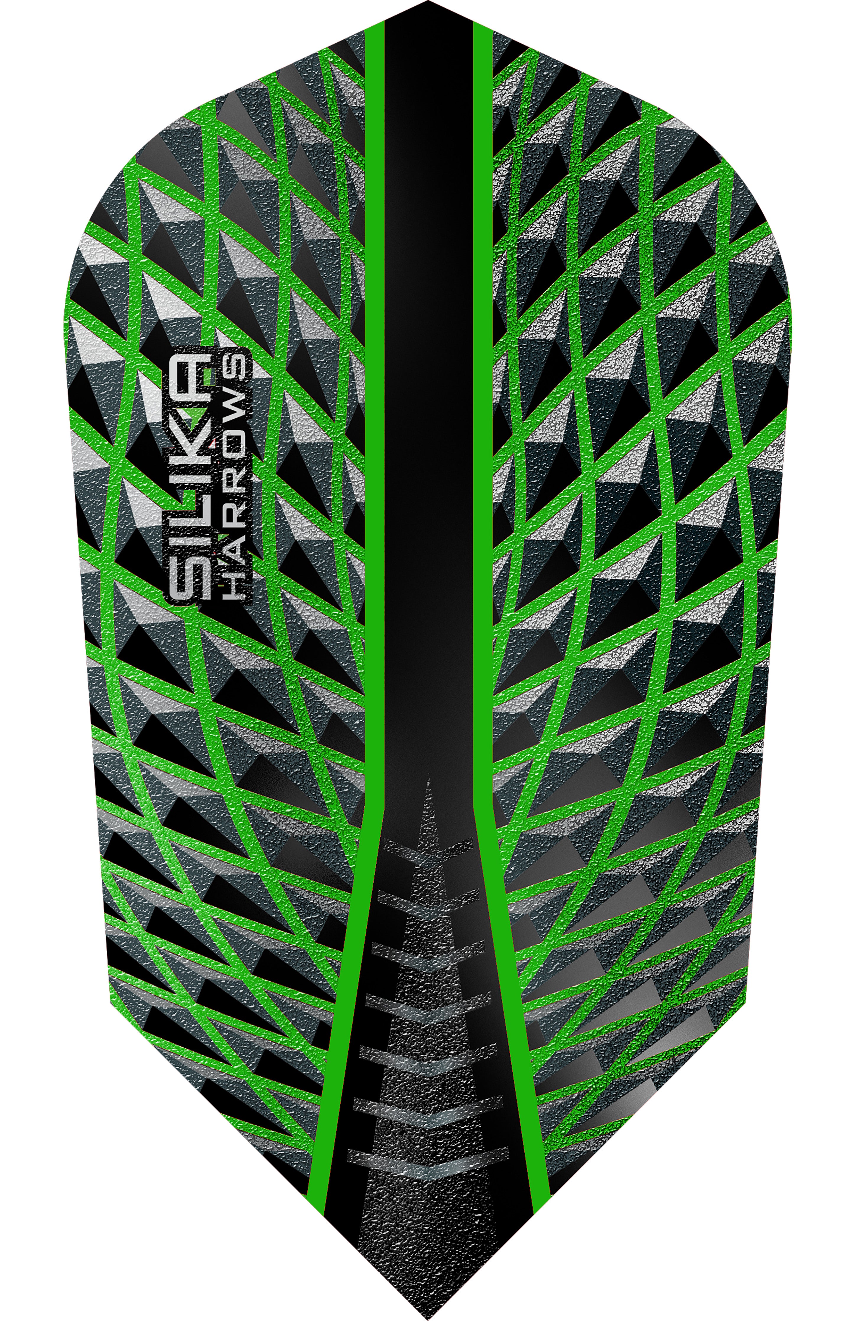 Harrows Silika Darts Flights - 100 Micron - Slim - Green