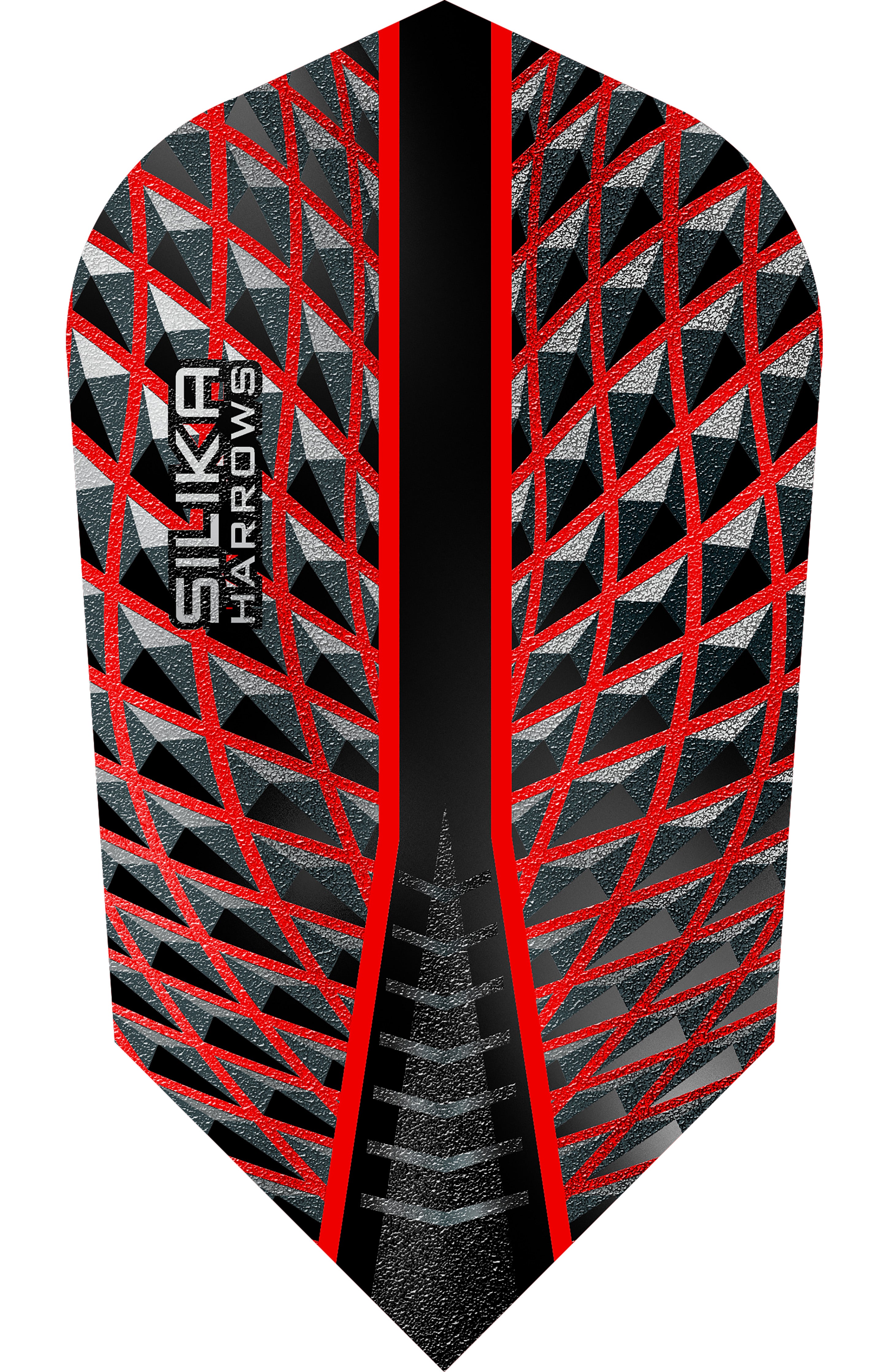 Harrows Silika Darts Flights - 100 Micron - Slim - Red