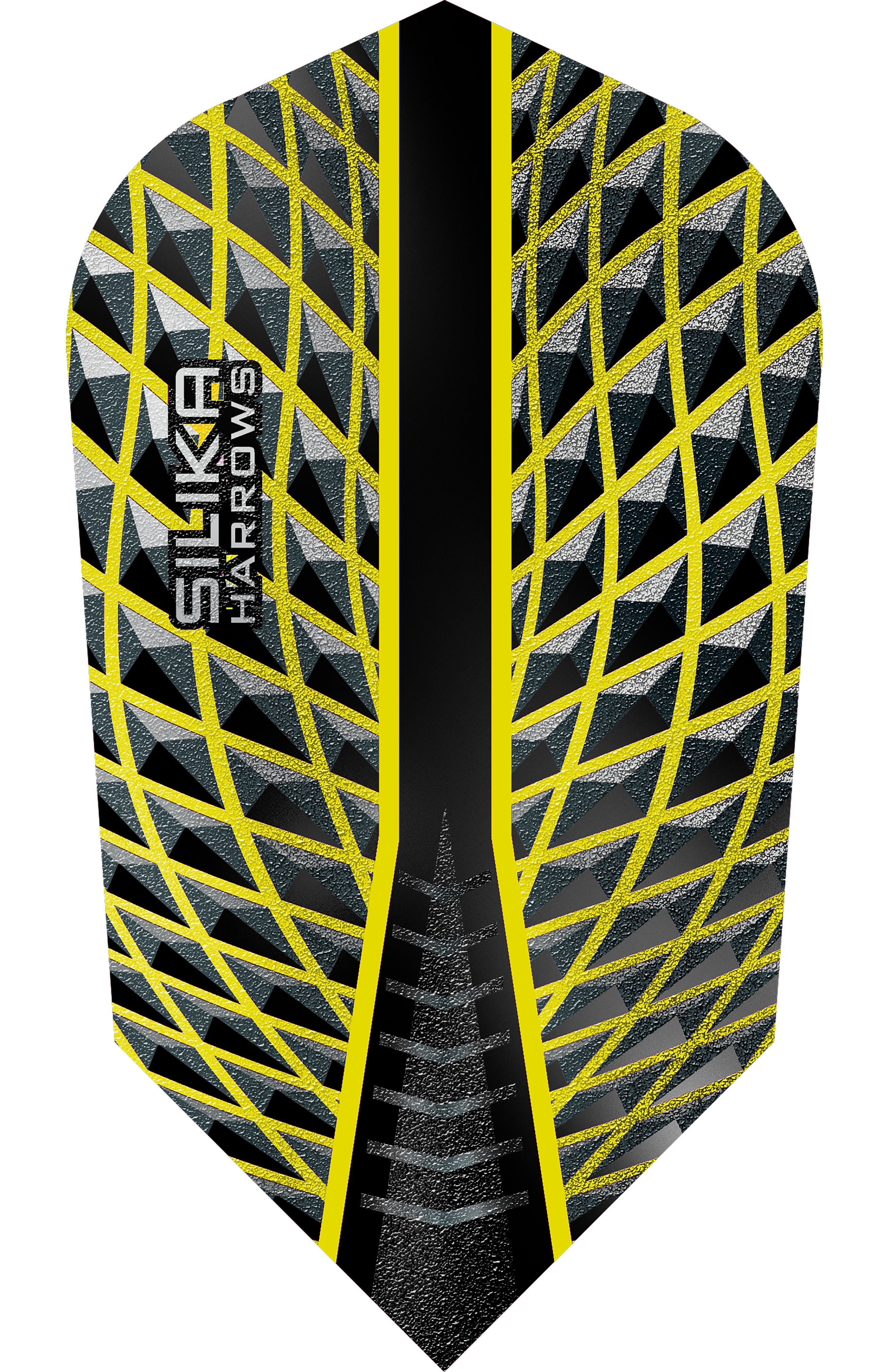 Harrows Silika Darts Flights - 100 Micron - Slim - Yellow