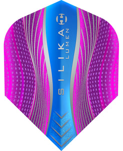 Harrows Silika Lumen Dart Flights - 100 Micron - No6 - Aqua & Pink
