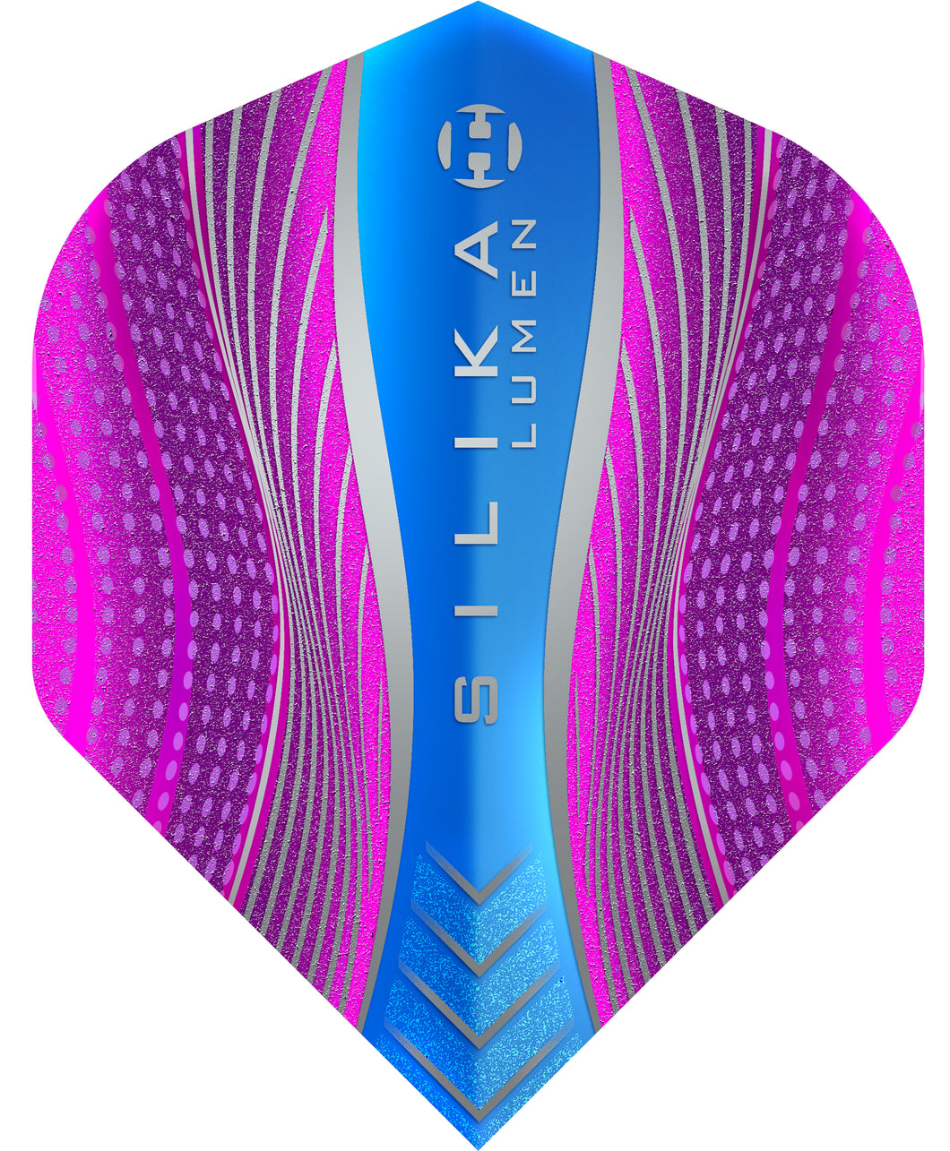 Harrows Silika Lumen Dart Flights - 100 Micron - No2 - Aqua & Pink