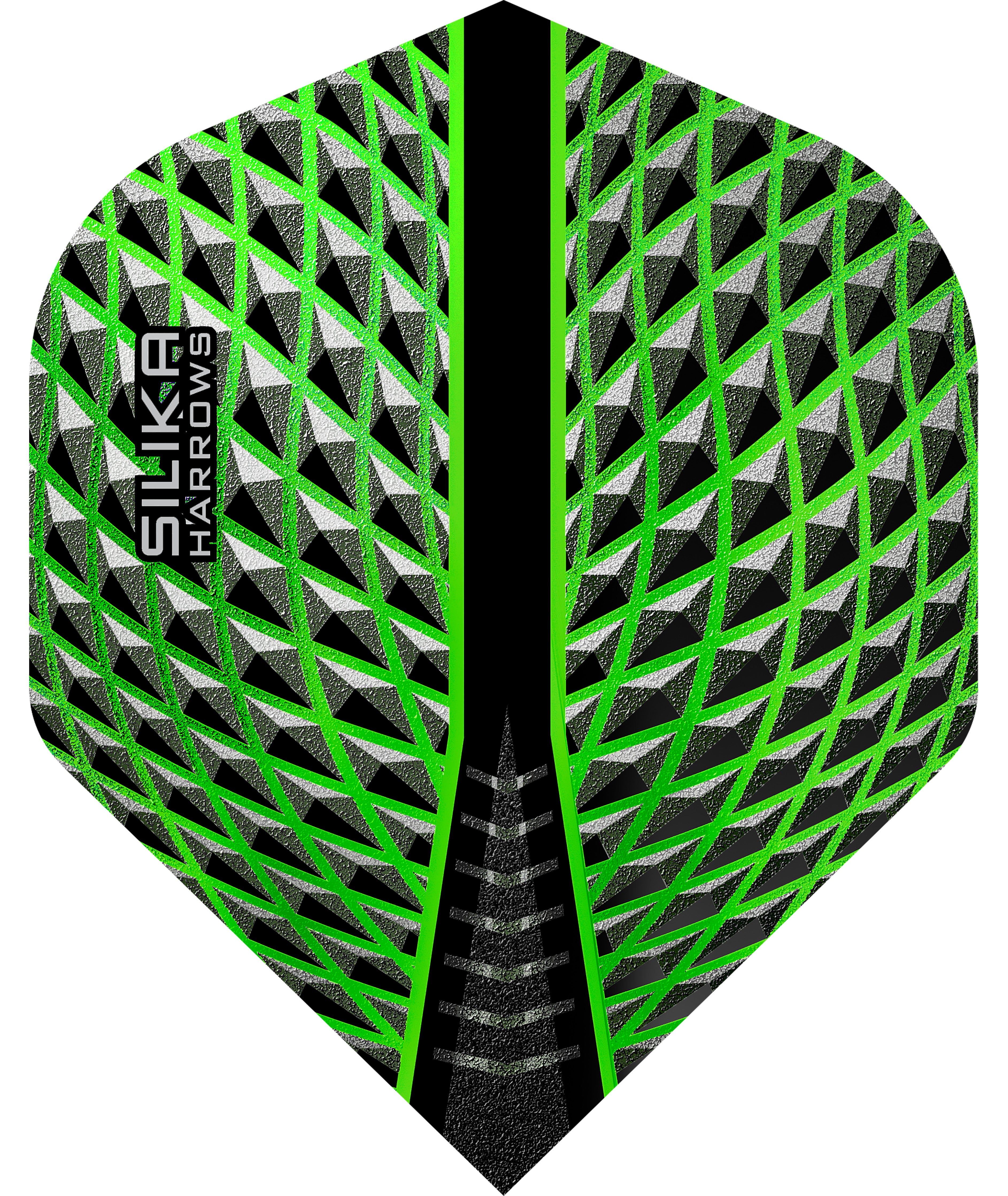 Harrows Silika Dart Flights - 100 Micron - No2 - Green