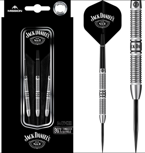 Jack Daniels - Old No7 - 80% Tungsten Darts - Steel Tip - Ringed