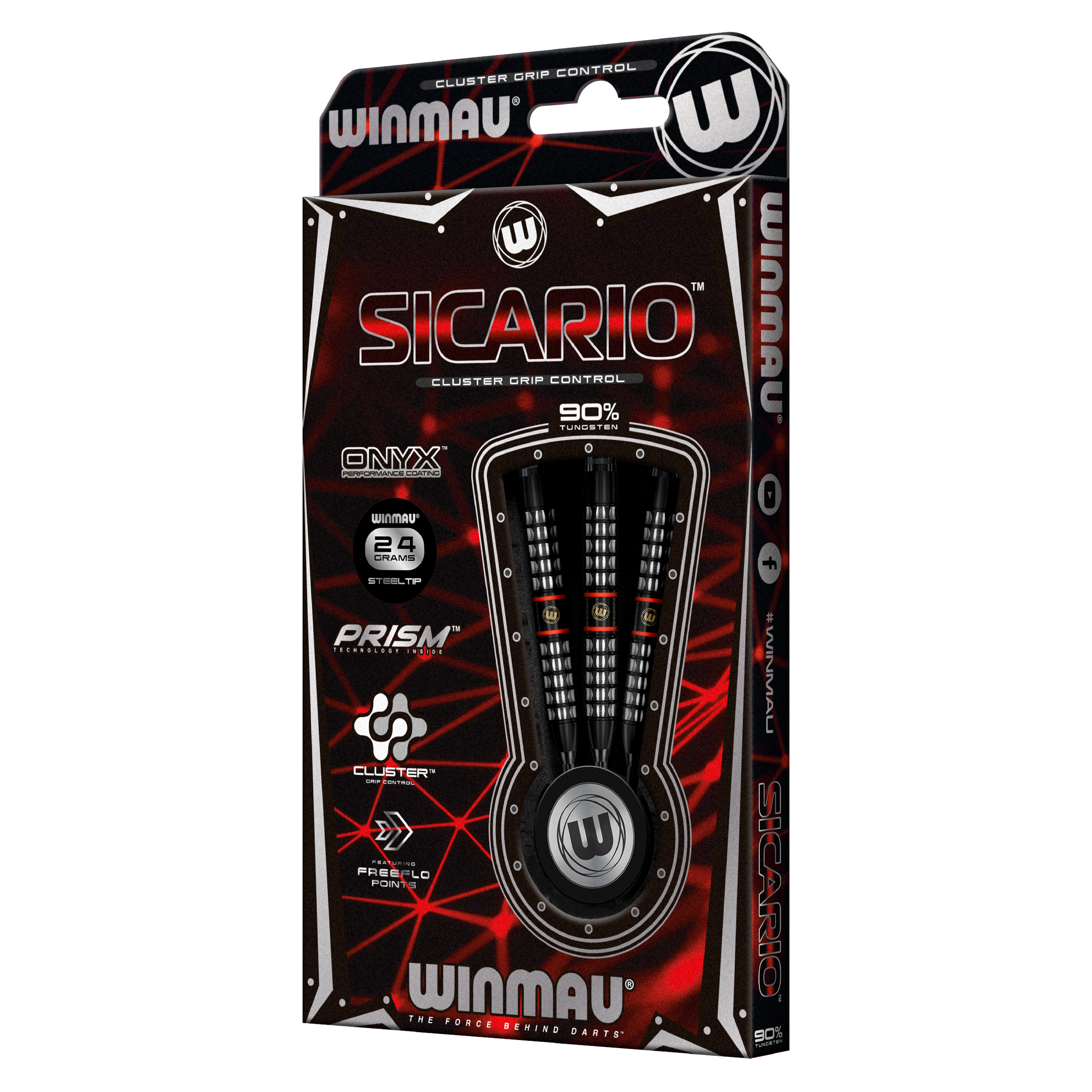 Winmau Sicario - 90% Tungsten Darts - 22g 24g 26g