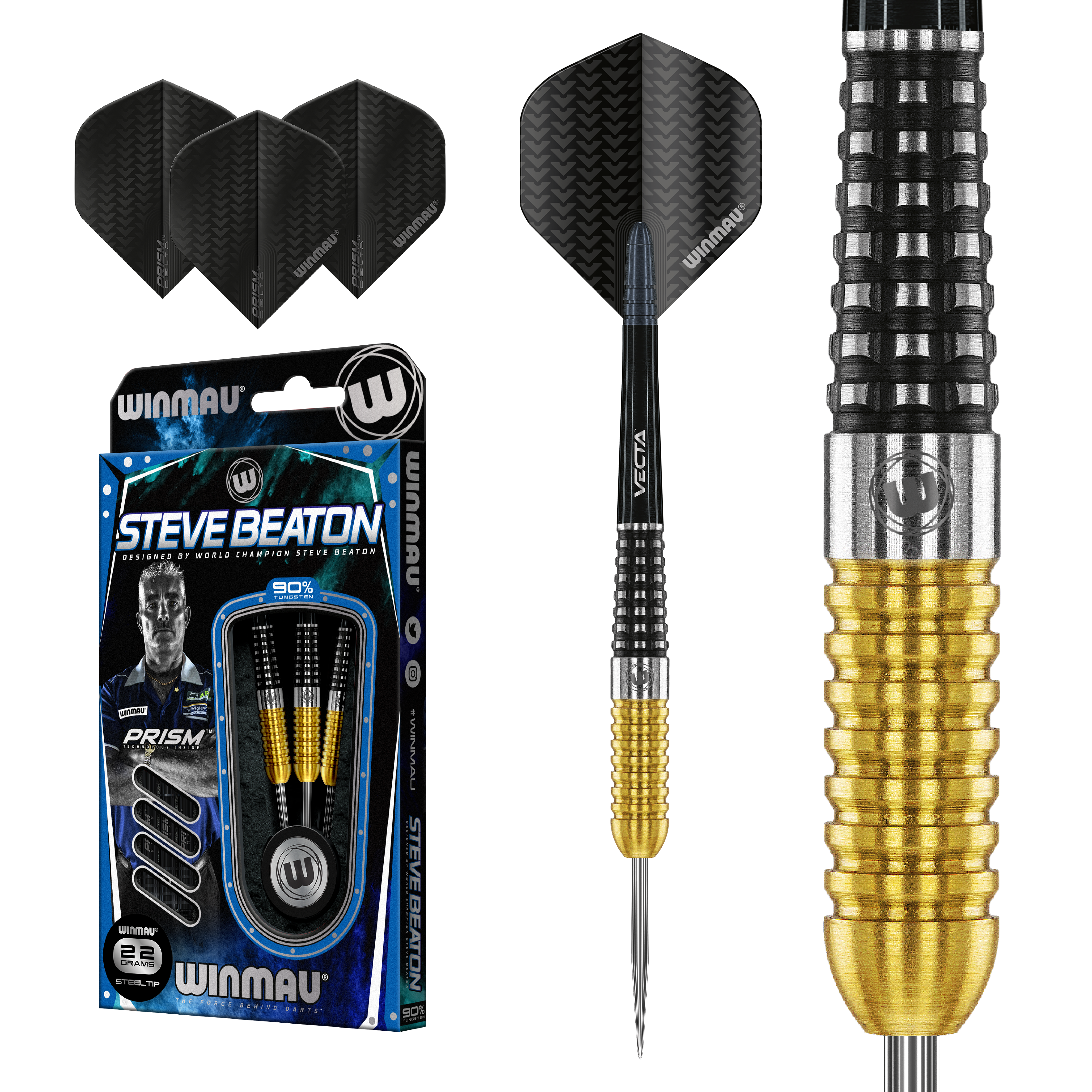 Winmau Steve Beaton - Special Edition - Bronze Adonis - 90% Tungsten Darts - 22g 24g