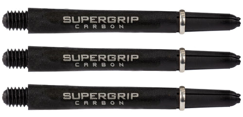 Harrows Supergrip Carbon Stems - Dart Shafts with Rings - Black & Silver